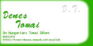 denes tomai business card