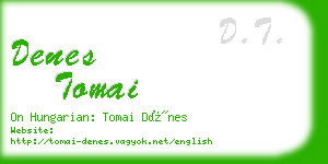 denes tomai business card